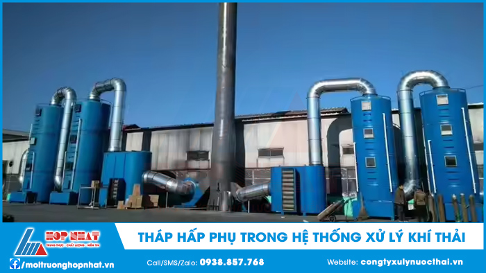 Tháp hấp phụ trong xử lý khí thải