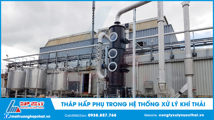 Tháp hấp phụ trong hệ thống xử lý khí thải