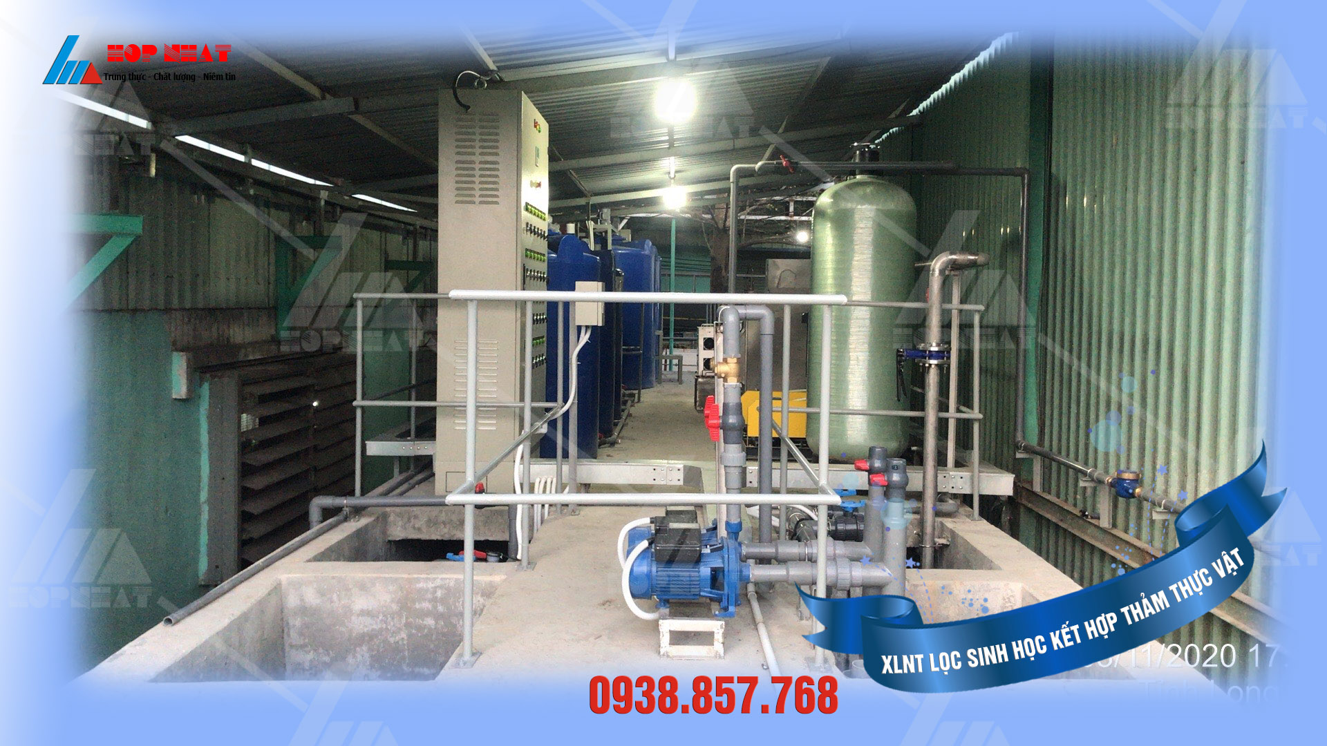 XLNT lọc sinh học kỵ khí kết hợp thảm thực vật
