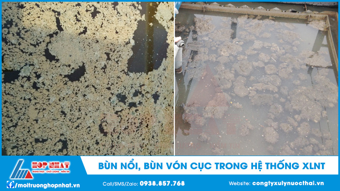 Bùn nổi, bùn vón cục trong hệ thống xử lý nước thải