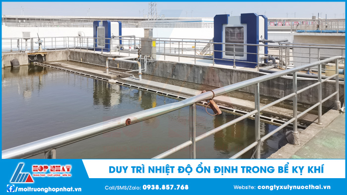 Duy trì nhiệt độ ổn định trong bể kỵ khí