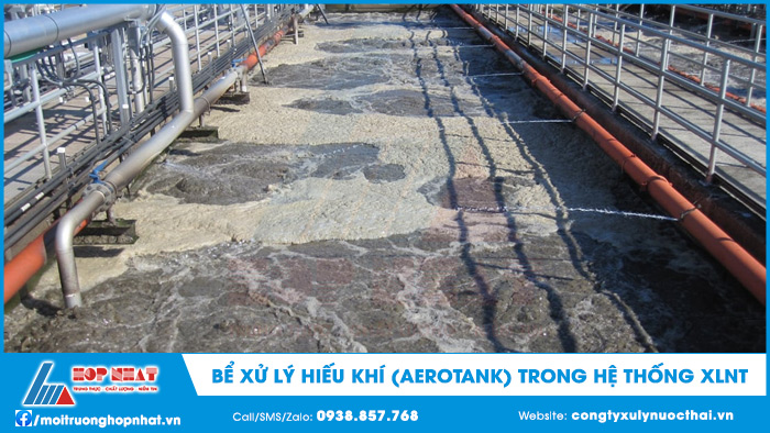 Bể xử lý hiếu khí trong hệ thống xử lý nước thải