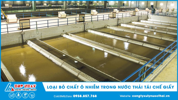 Loại bỏ chất ô nhiễm trong nước thải tái chế giấy