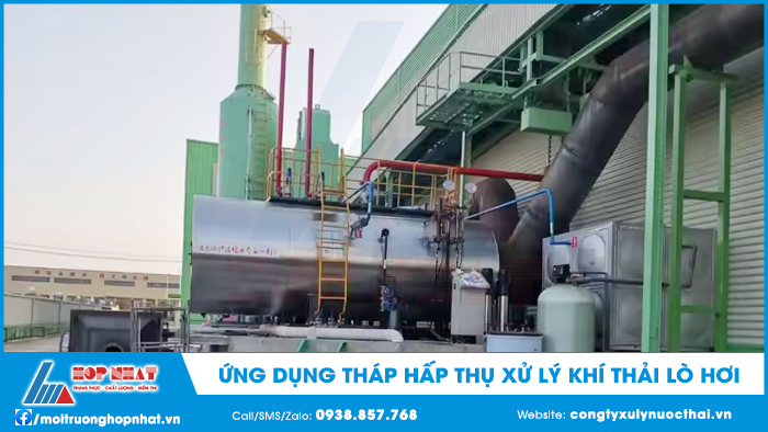 Tháp hấp thụ xử lý khí thải lò hơi