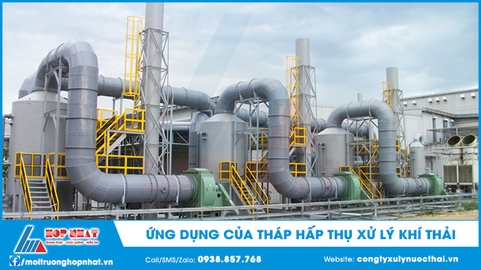Ứng dụng của tháp hấp thụ trong xử lý khí thải