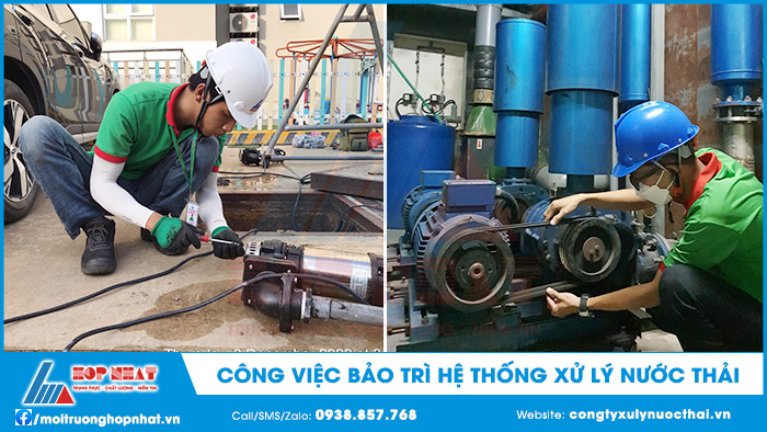 Công việc bảo trì hệ thống xử lý nước thải