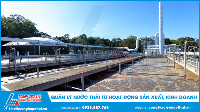 Quản lý nước thải từ hoạt động sản xuất, kinh doanh, dịch vụ