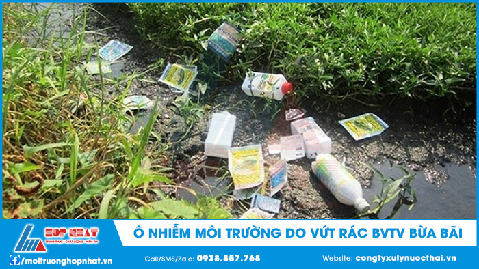 Ô nhiễm môi trường do vứt rác thải từ hóa chất BVTV bừa bãi