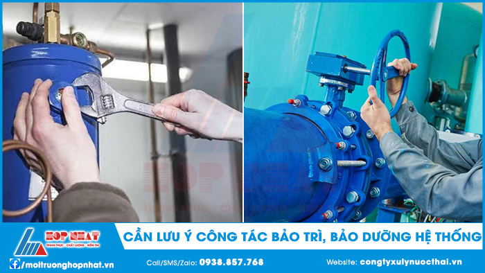 Bảo trì, bảo dưỡng hệ thống xử lý nước thải