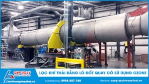 Lọc khí thải bằng lò đốt quay có sử dụng ozone