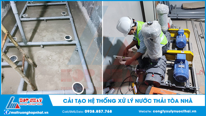 Cải tạo hệ thống xử lý nước thải tòa nhà