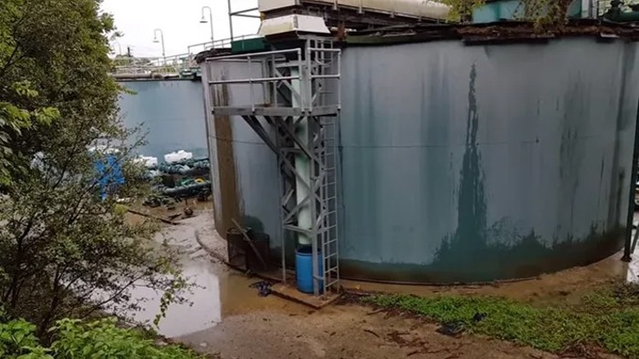 sự cố rò rỉ bồn xử lý nước thải