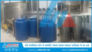 Xây dựng hệ thống xử lý nước thải sinh hoạt công ty Ri Jie