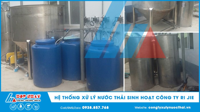 Xây dựng hệ thống xử lý nước thải sinh hoạt công ty Ri Jie