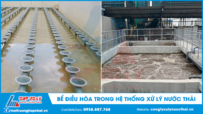 Bể điều hòa trong hệ thống xử lý nước thải