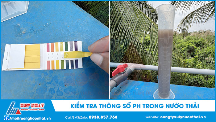 Kiểm tra thông số pH trong nước thải