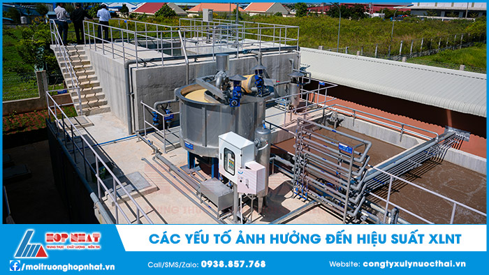 Các yếu tố ảnh hưởng đến hiệu suất xử lý nước thải
