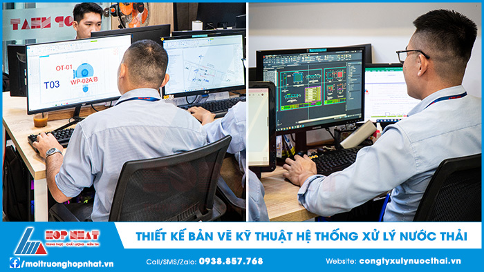 Thiết kế bản vẽ kỹ thuật hệ thống xử lý nước thải