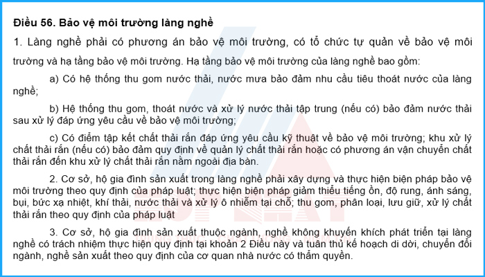 Bảo vệ môi trường làng nghề
