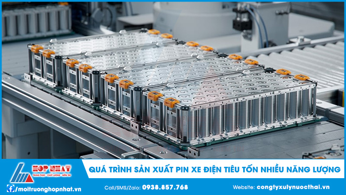 Quá trình sản xuất pun xe điện 