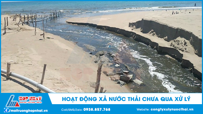 Xả nước thải chưa qua xử lý ra biển