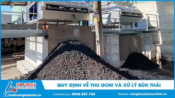 Quy định về thu gom và xử lý bùn thải