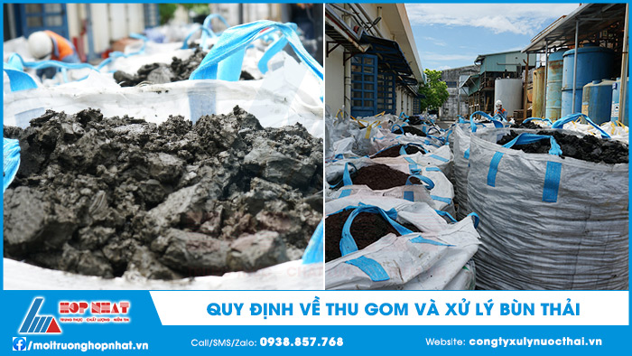 Quy định về thu gom và xử lý bùn thải